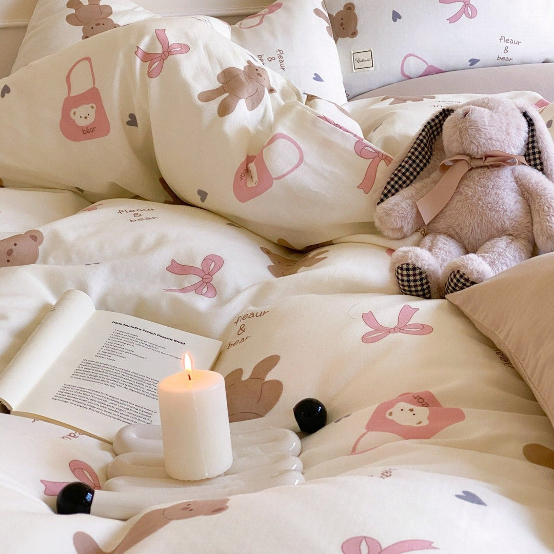 Fleaur & Bear Bedding Set - Bedding - Delicors