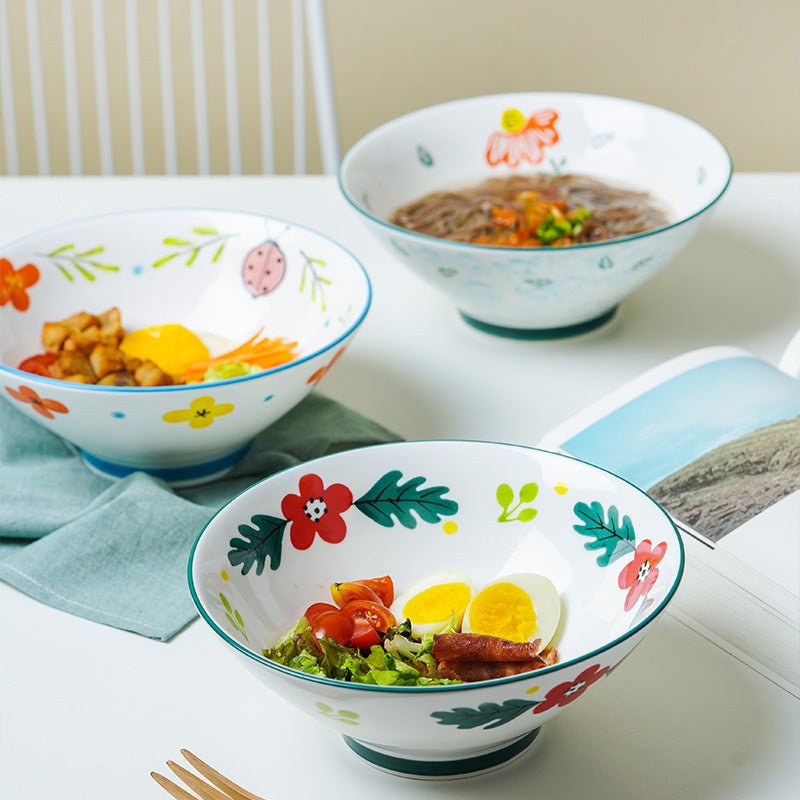 Floral Fusion Noodle Bowl - bowl - Delicors
