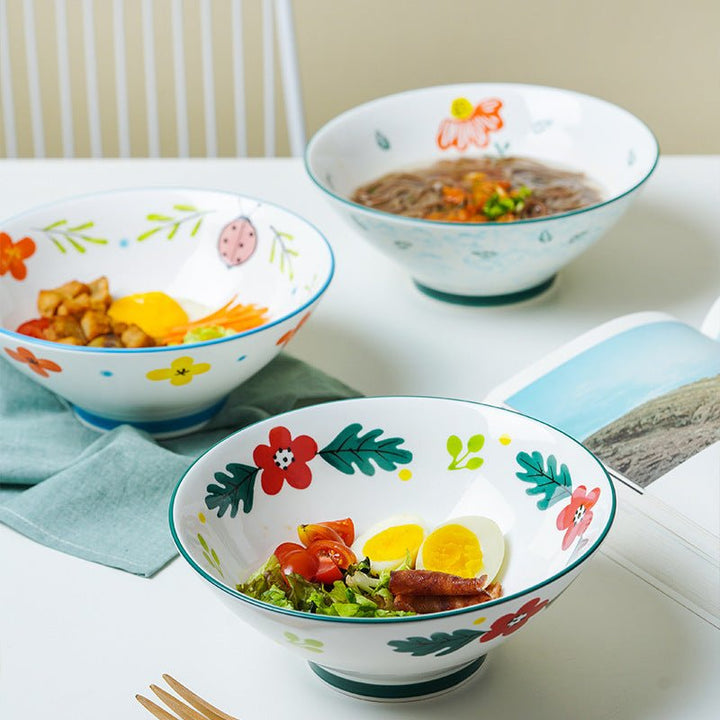 Floral Fusion Noodle Bowl - bowl - Delicors