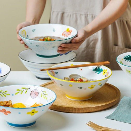Floral Fusion Noodle Bowl - bowl - Delicors