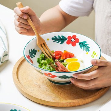 Floral Fusion Noodle Bowl - bowl - Delicors