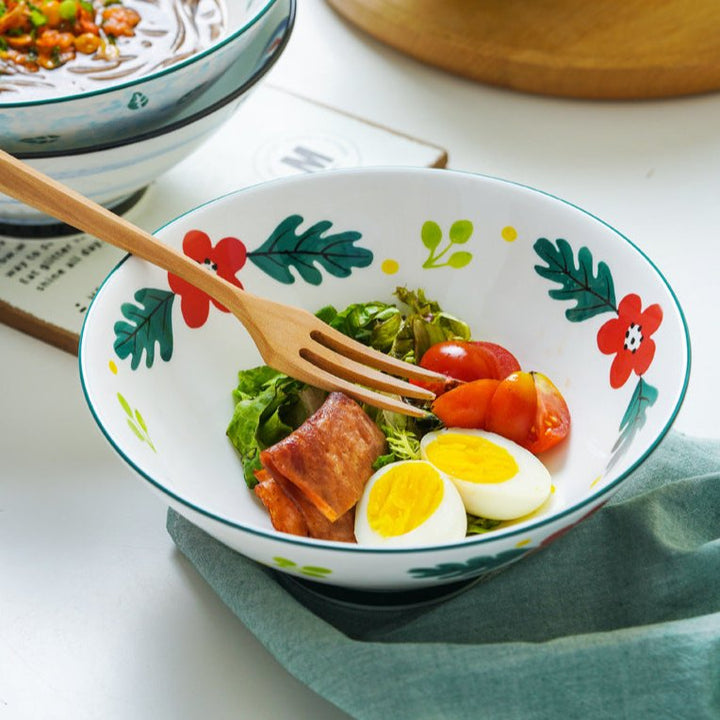 Floral Fusion Noodle Bowl - bowl - Delicors