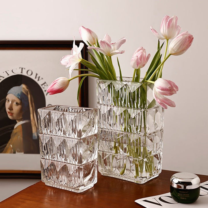 Glass Square Vase - Vase - Delicors