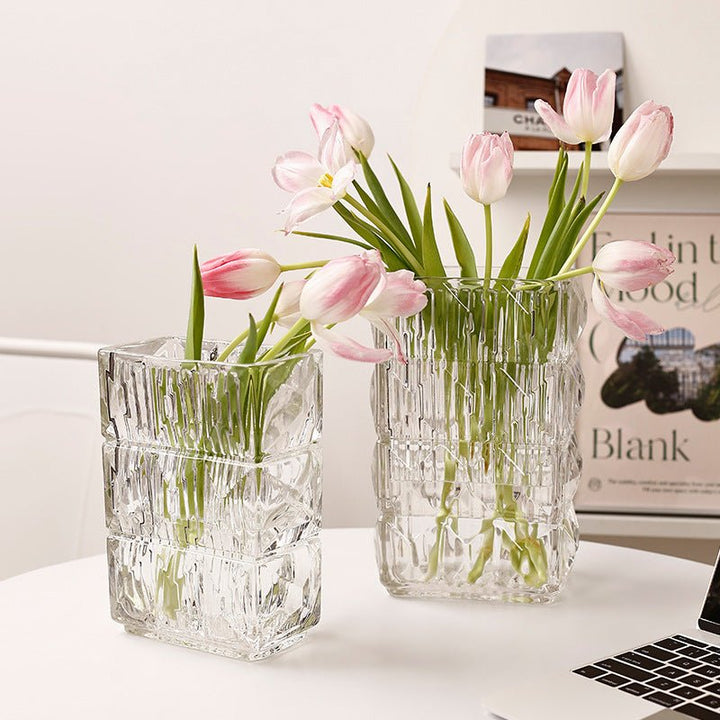 Glass Square Vase - Vase - Delicors