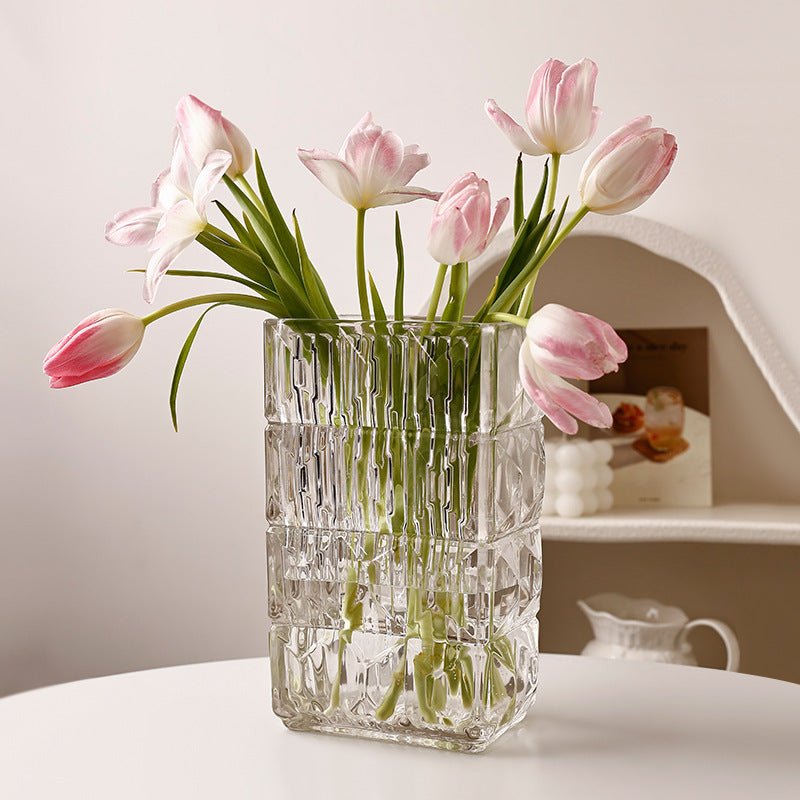 Glass Square Vase - Vase - Delicors