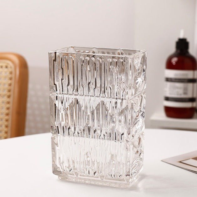 Glass Square Vase - Vase - Delicors