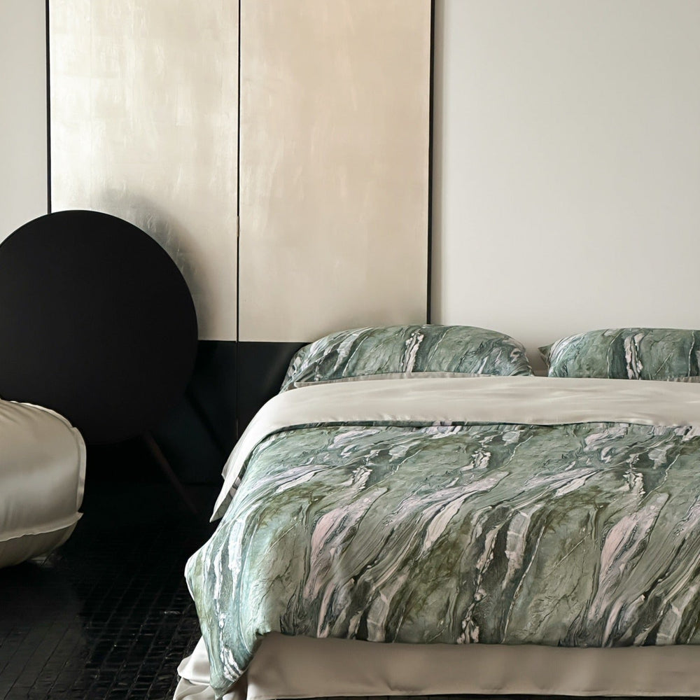 Green Marble Bedding Set - Bedding - Delicors