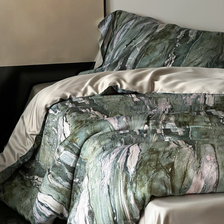 Green Marble Bedding Set - Bedding - Delicors