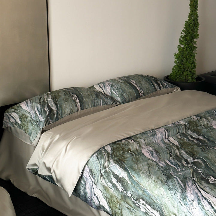 Green Marble Bedding Set - Bedding - Delicors