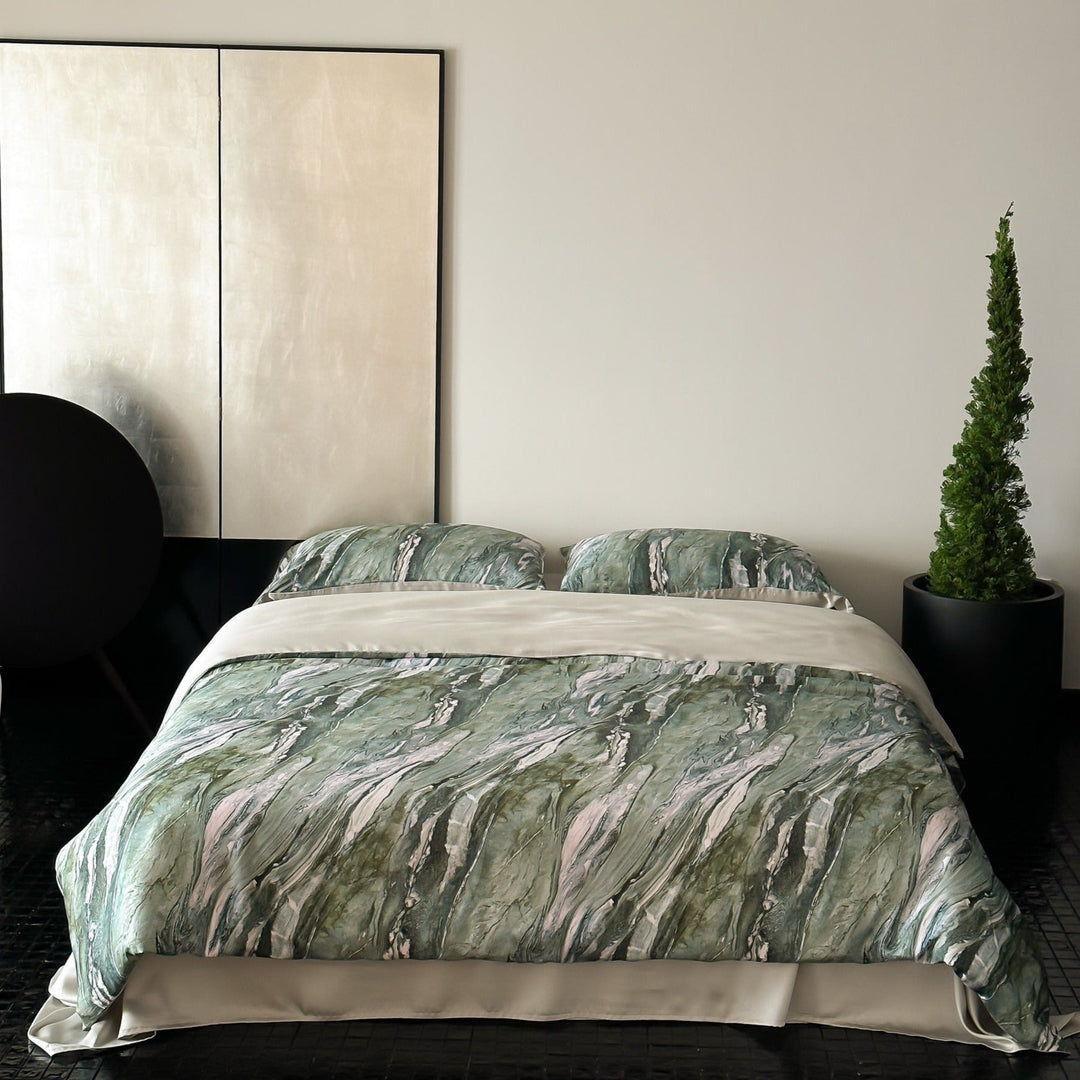 Green Marble Bedding Set - Bedding - Delicors