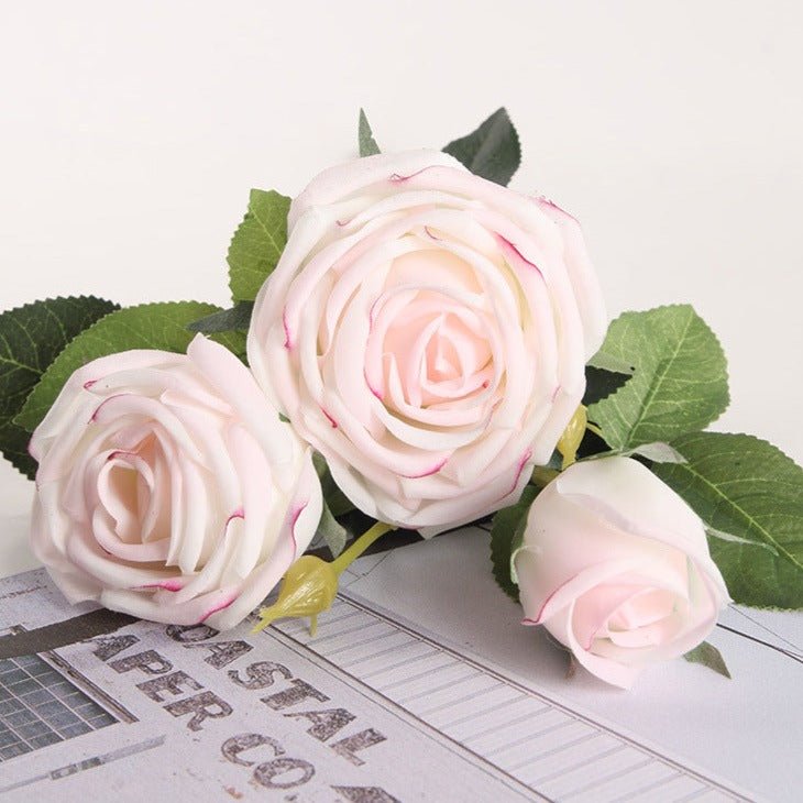 Half Dozen Artificial Misty Roses - Artificial Flower - Delicors