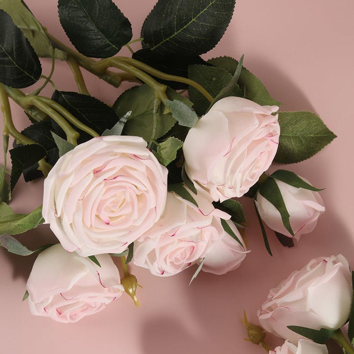 Half Dozen Artificial Misty Roses - Artificial Flower - Delicors