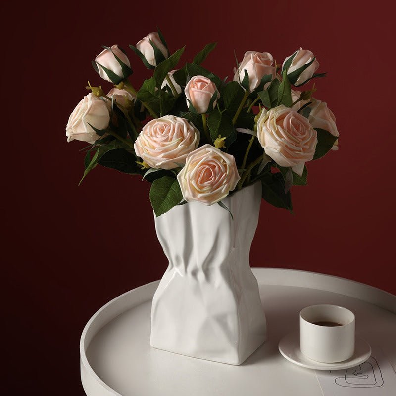 Half Dozen Artificial Misty Roses - Artificial Flower - Delicors