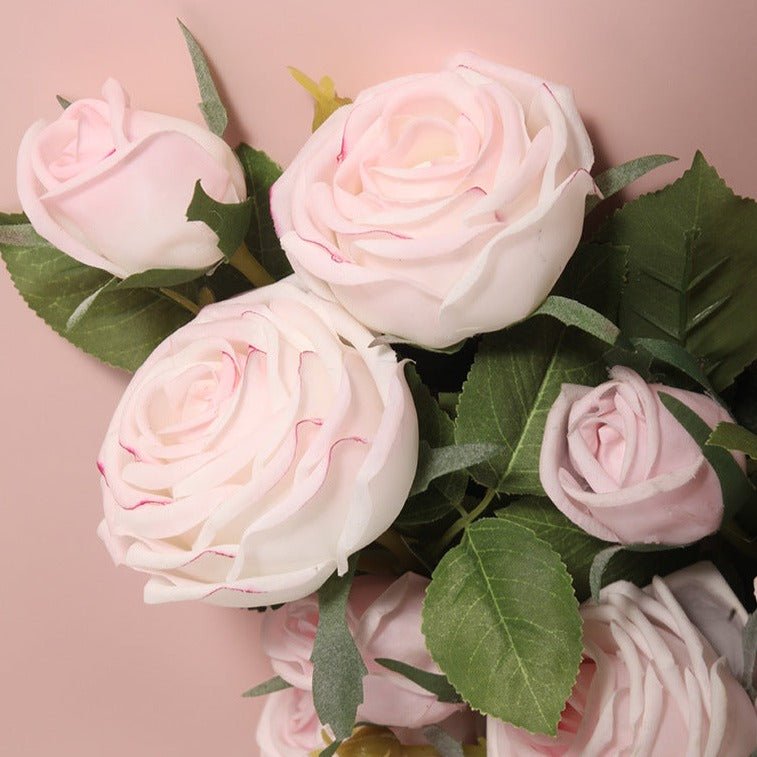 Half Dozen Artificial Misty Roses - Artificial Flower - Delicors