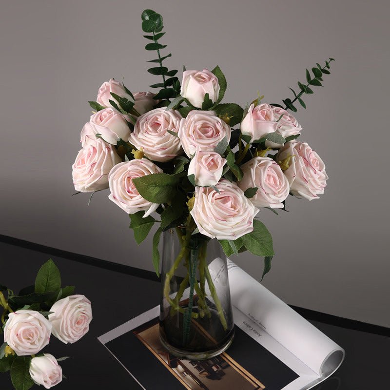 Half Dozen Artificial Misty Roses - Artificial Flower - Delicors