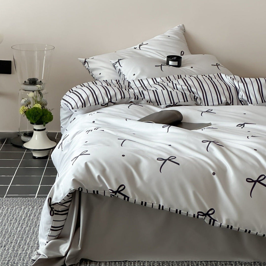 Lacey Bows Bedding Set - Bedding - Delicors