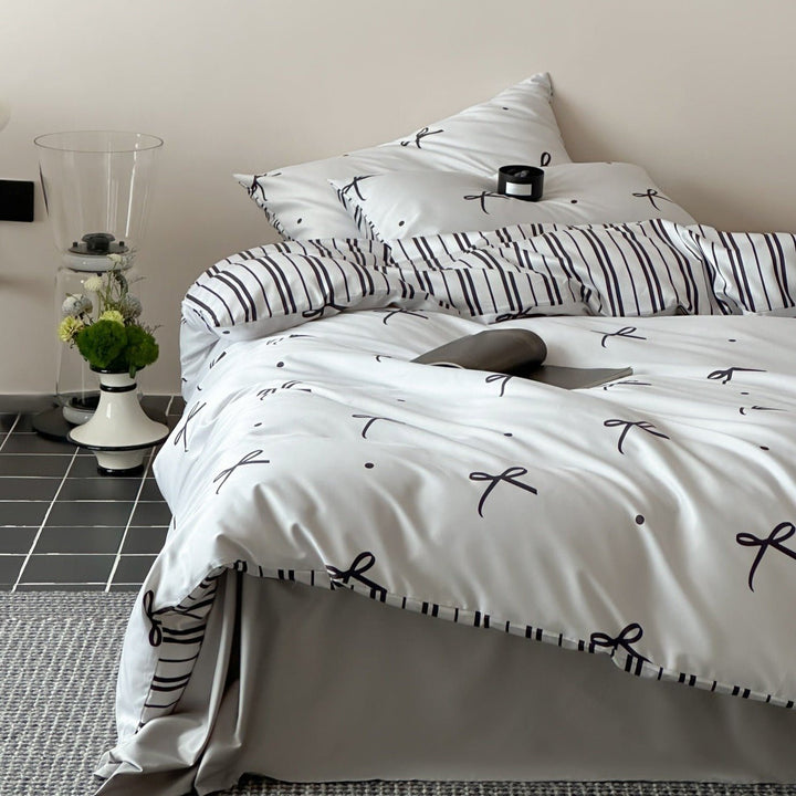 Lacey Bows Bedding Set - Bedding - Delicors