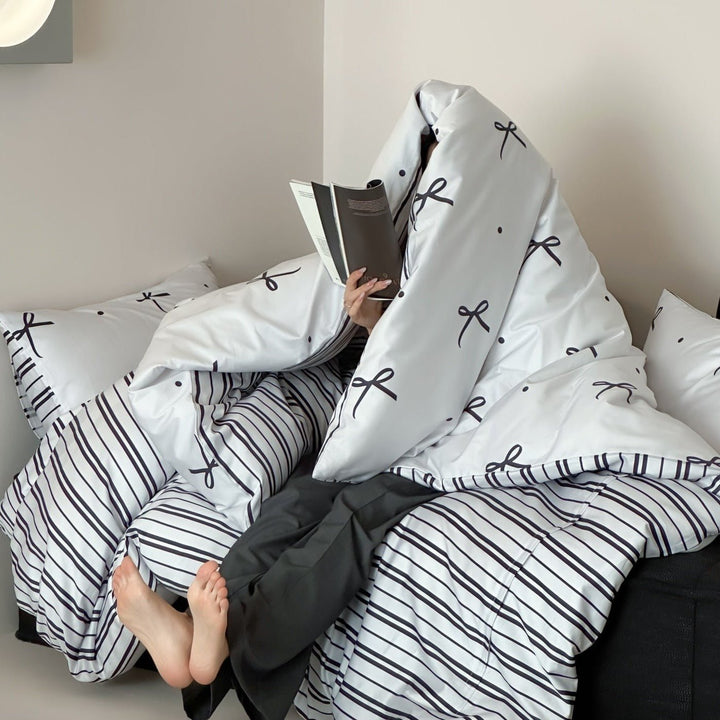 Lacey Bows Bedding Set - Bedding - Delicors