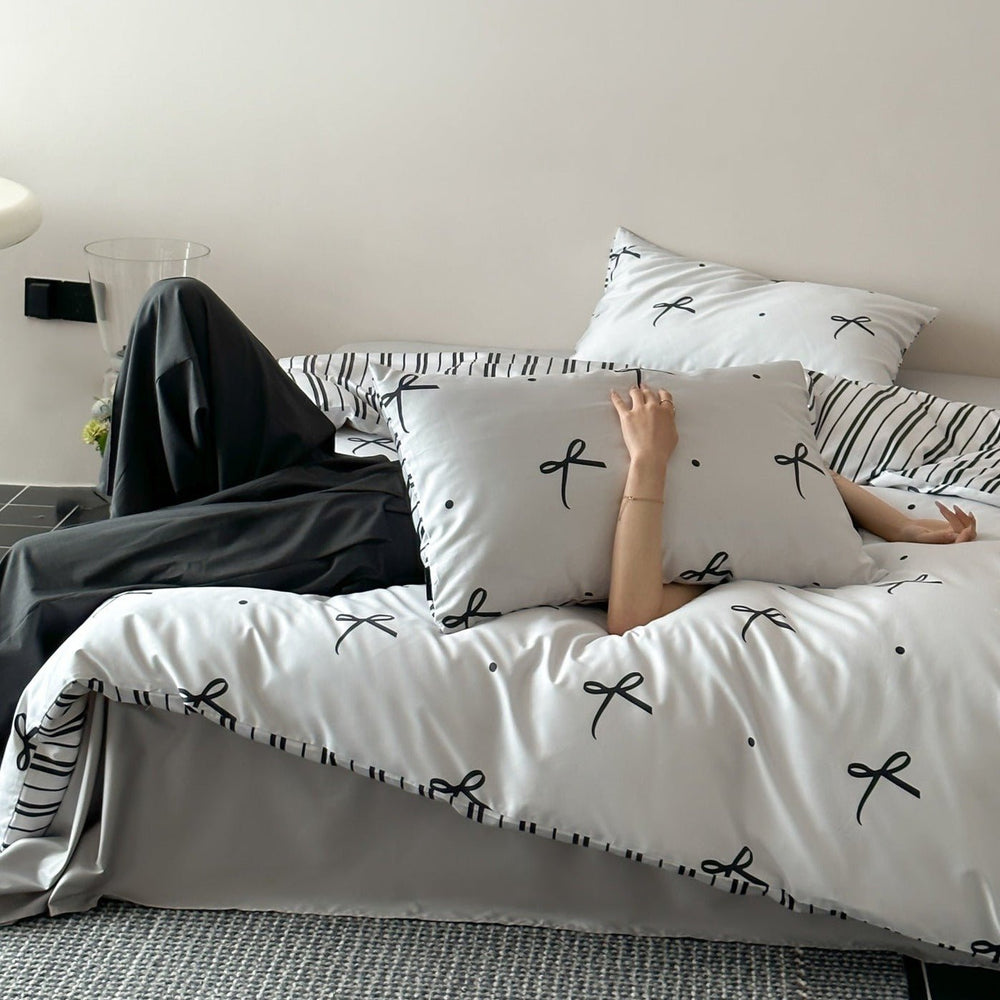 Lacey Bows Bedding Set - Bedding - Delicors