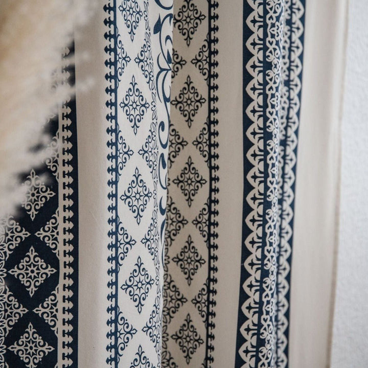 Monochrome Boho Curtain - Curtain - Delicors