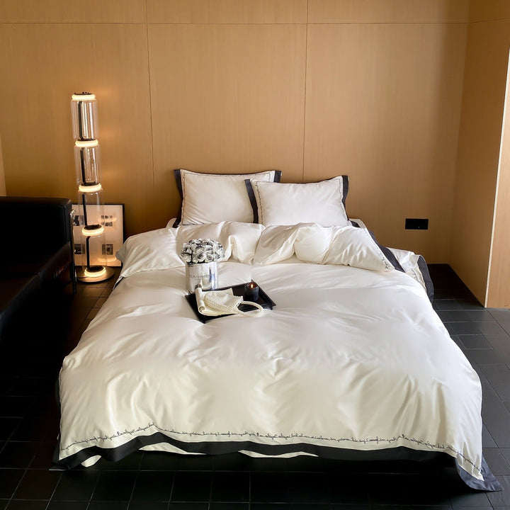Monochrome Grid Bedding Set - Bedding - Delicors