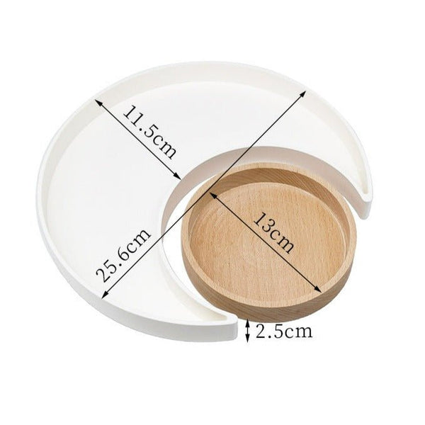 Moon Shape Plastic Tray - Trays - Delicors