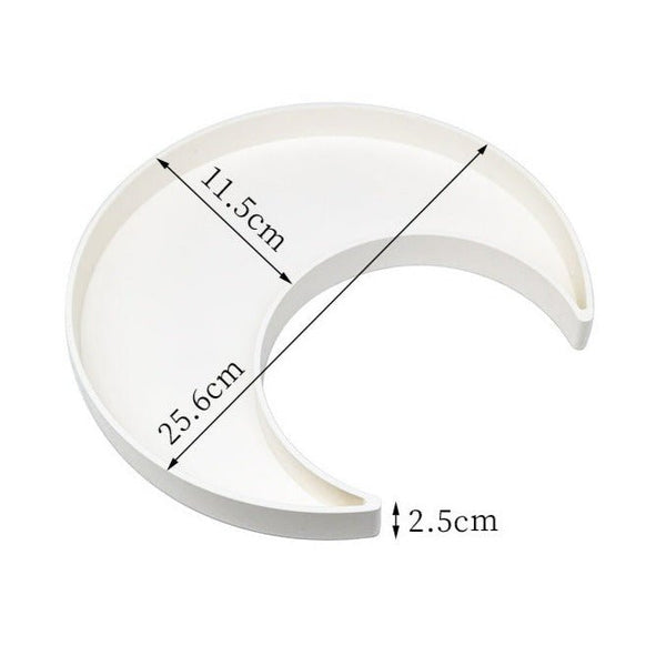 Moon Shape Plastic Tray - Trays - Delicors