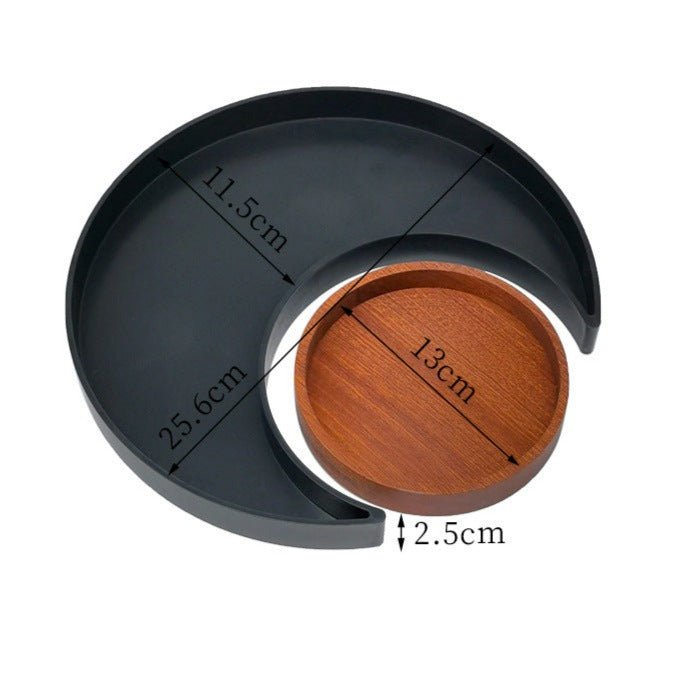Moon Shape Plastic Tray - Trays - Delicors