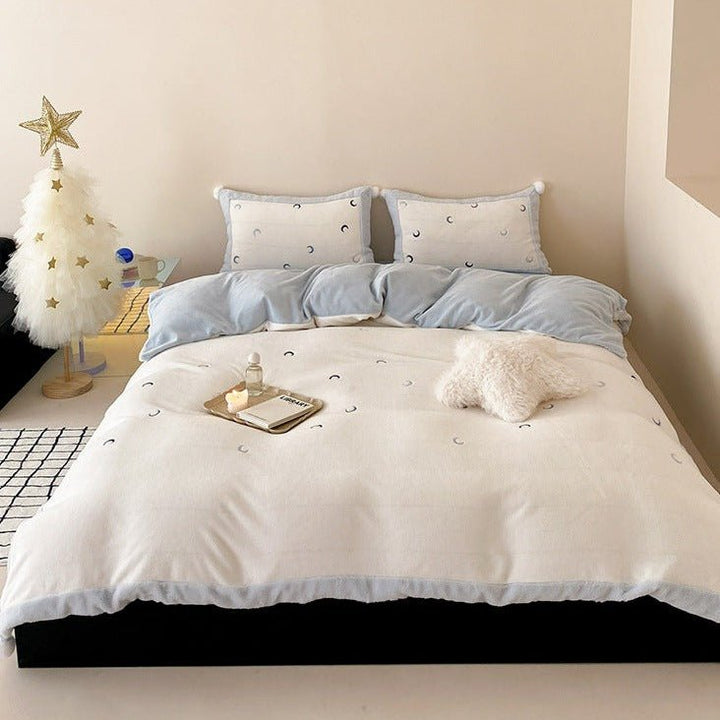 Night Sky Serenade Moon and Stars Bedding Ensemble - Bedding - Delicors