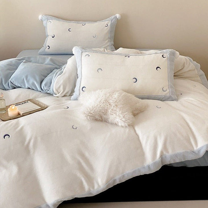 Night Sky Serenade Moon and Stars Bedding Ensemble - Bedding - Delicors