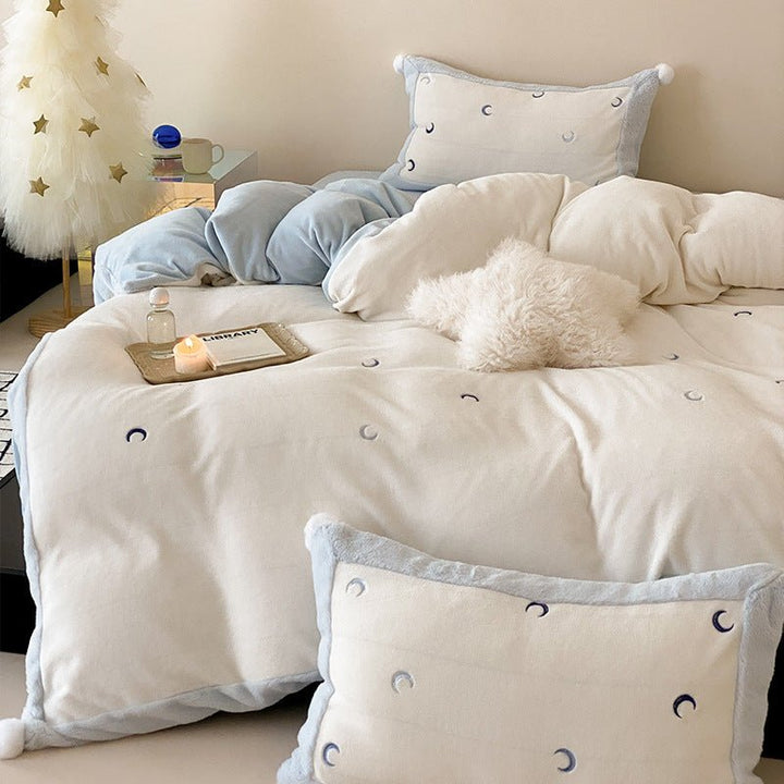 Night Sky Serenade Moon and Stars Bedding Ensemble - Bedding - Delicors