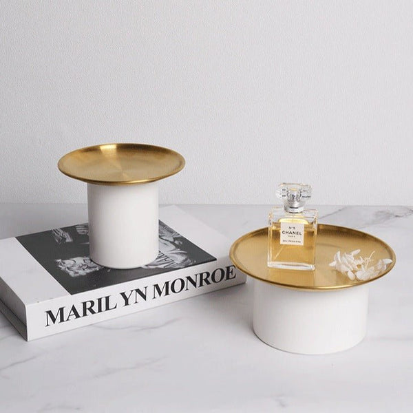 Nordic Gold Round Tray - Tray - Delicors