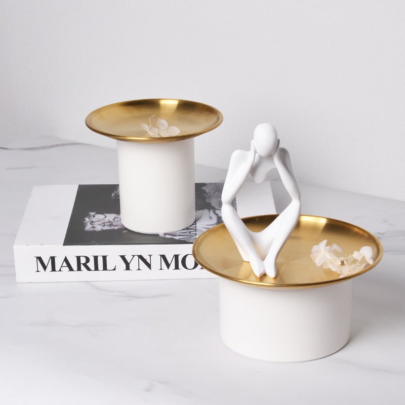 Nordic Gold Round Tray - Tray - Delicors