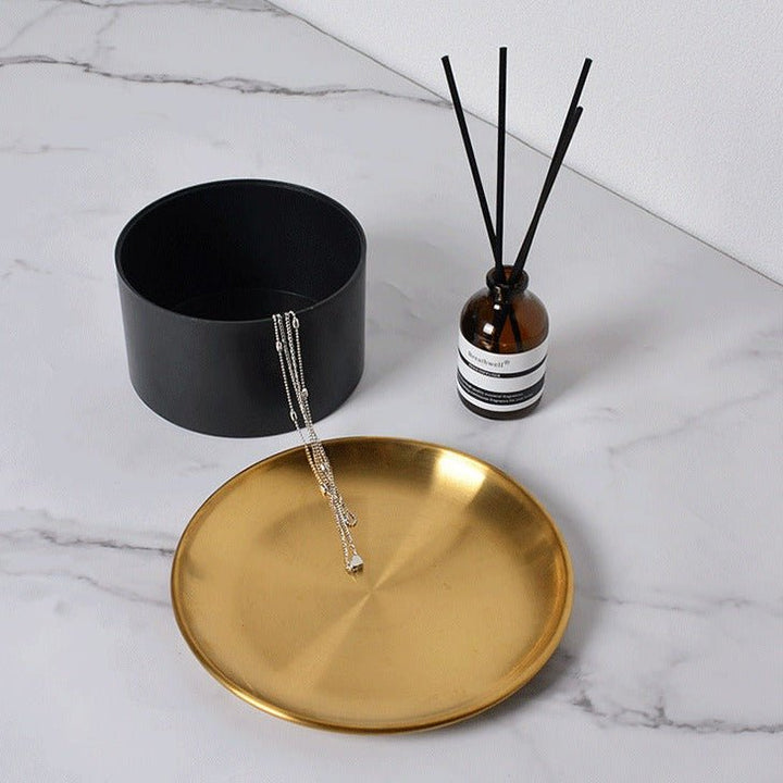 Nordic Gold Round Tray - Tray - Delicors