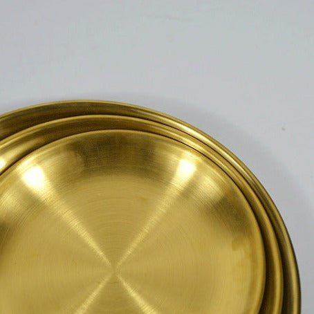 Nordic Gold Round Tray - Tray - Delicors