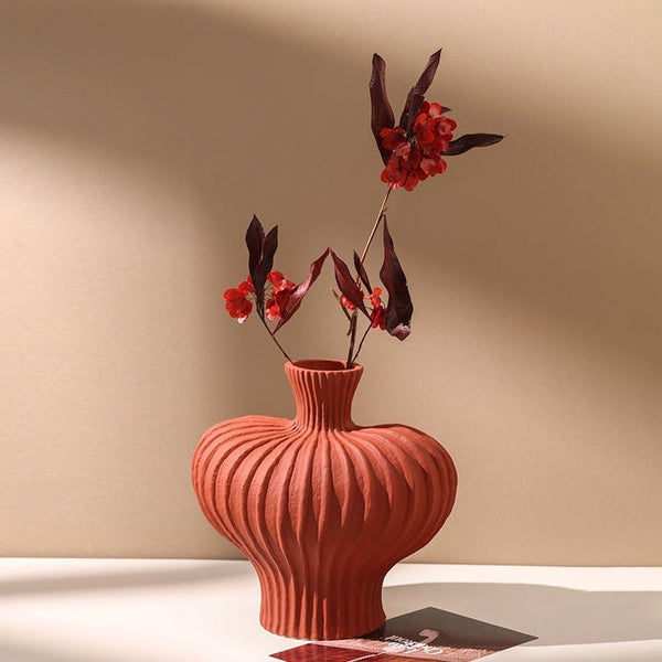 Origami Stripe Vase - Vase - Delicors