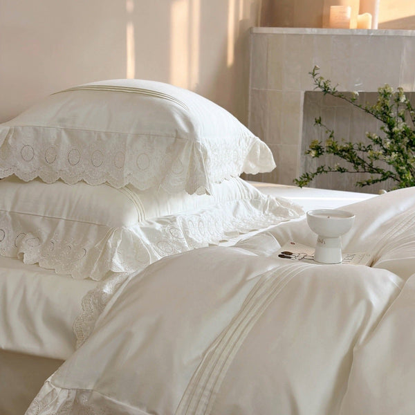 Parisian Lace Blush Bedding Set - Bedding - Delicors