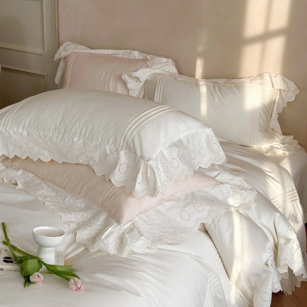 Parisian Lace Blush Bedding Set - Bedding - Delicors