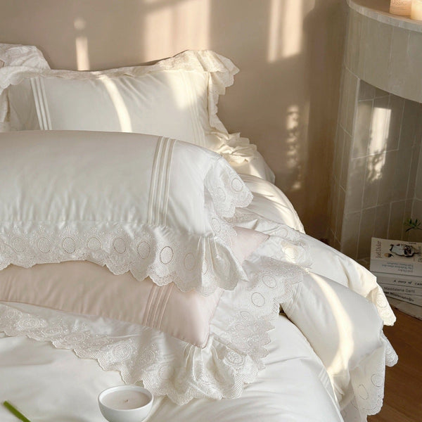 Parisian Lace Blush Bedding Set - Bedding - Delicors