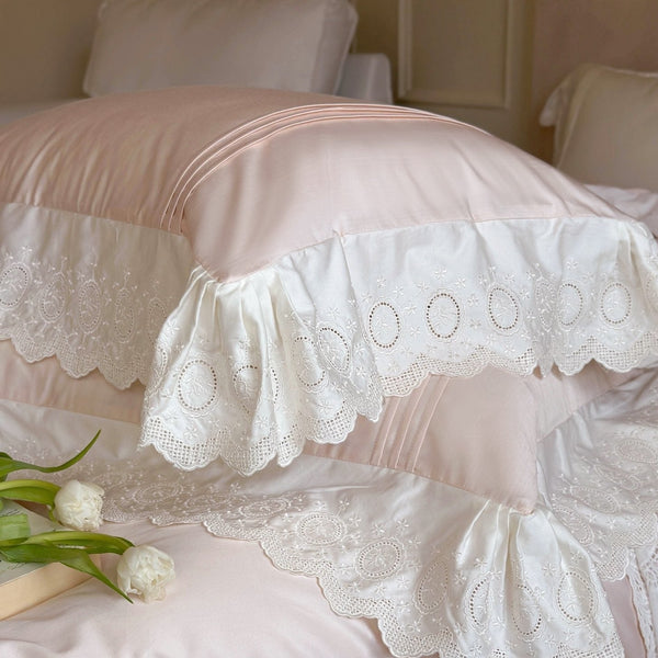 Parisian Lace Blush Bedding Set - Bedding - Delicors