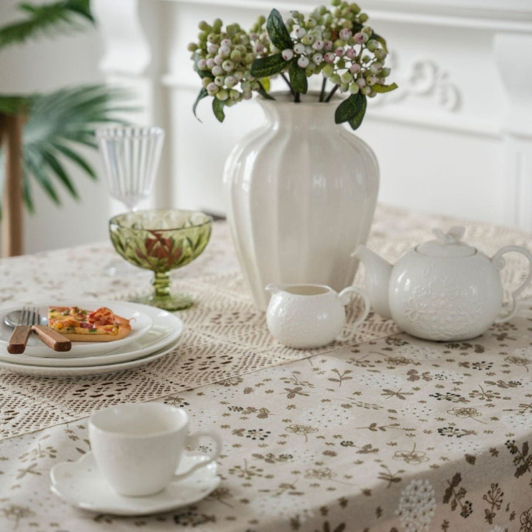 Peaceful Beige Table Cloth Collection - Table Cloth - Delicors