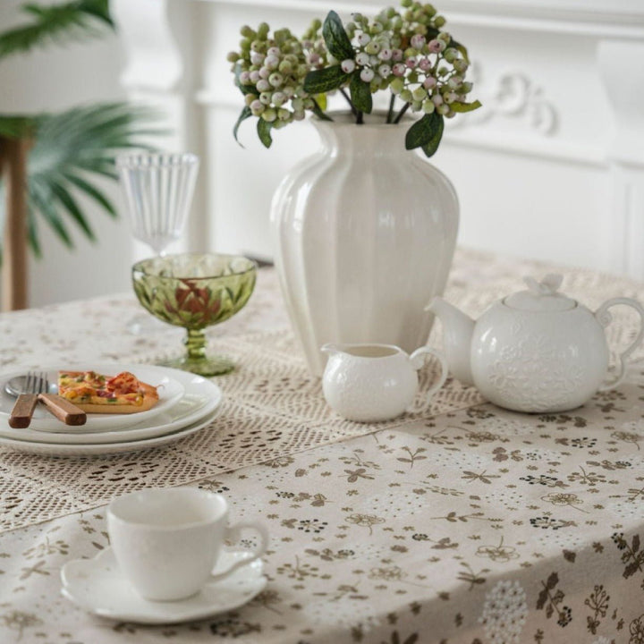 Peaceful Beige Table Cloth Collection - Table Cloth - Delicors