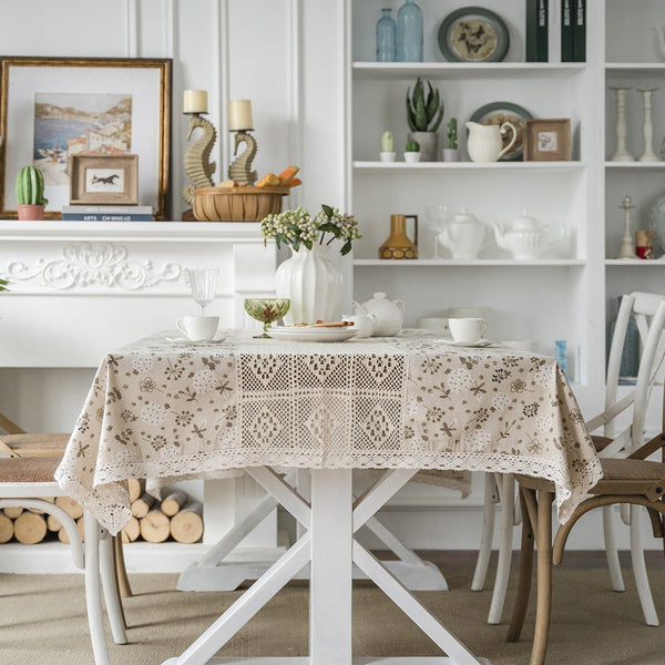 Peaceful Beige Table Cloth Collection - Table Cloth - Delicors