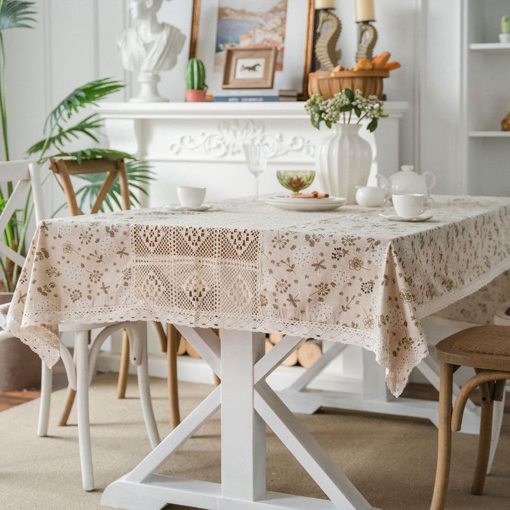 Peaceful Beige Table Cloth Collection - Table Cloth - Delicors