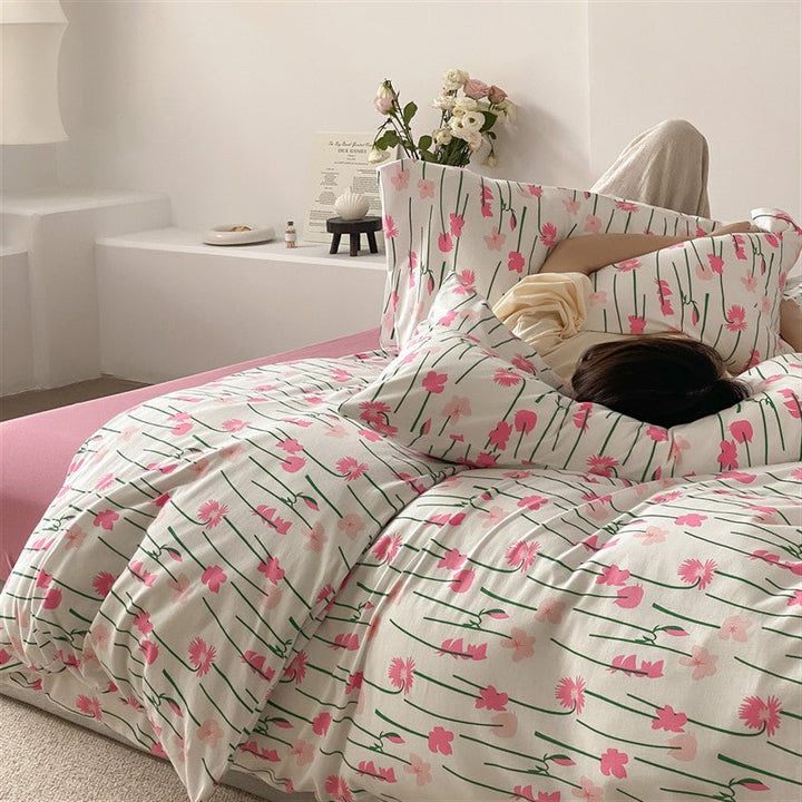 Pink Poppy Bedding Set - FINAN SALE - Delicors
