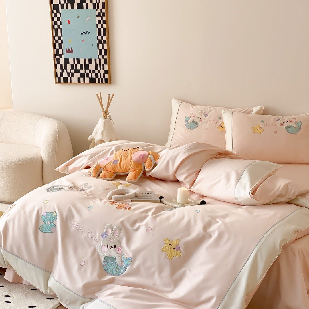 Pink Seabed Fantasy Bedding Set - Bedding - Delicors