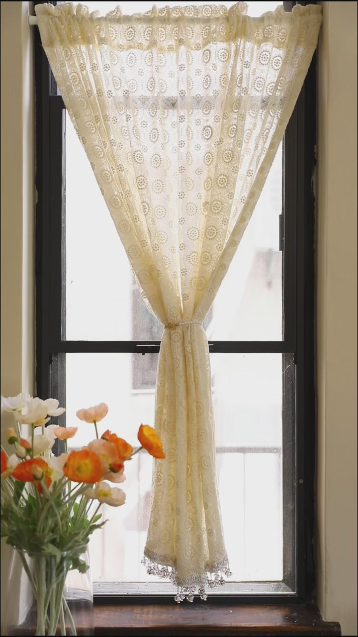 Courtly Embroidered Cabinet Curtain - Delicors