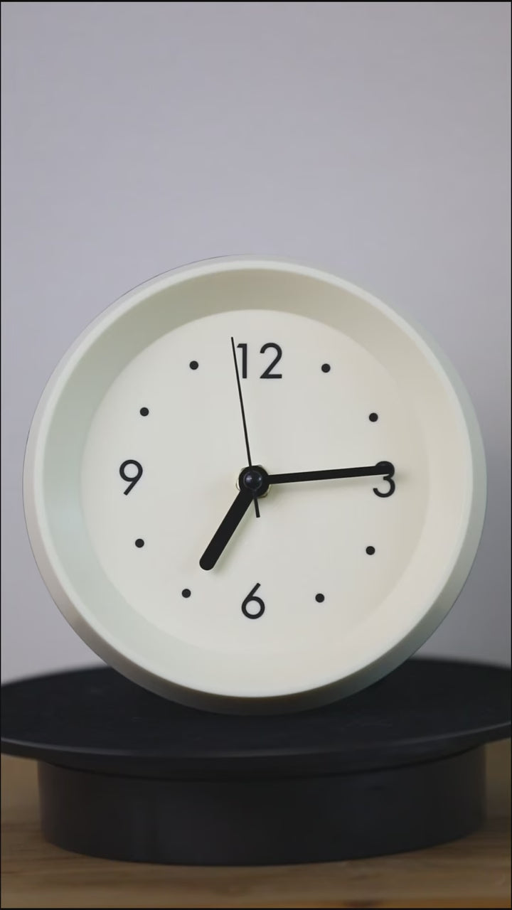 Minimal Ivory Desk Clock - Delicors