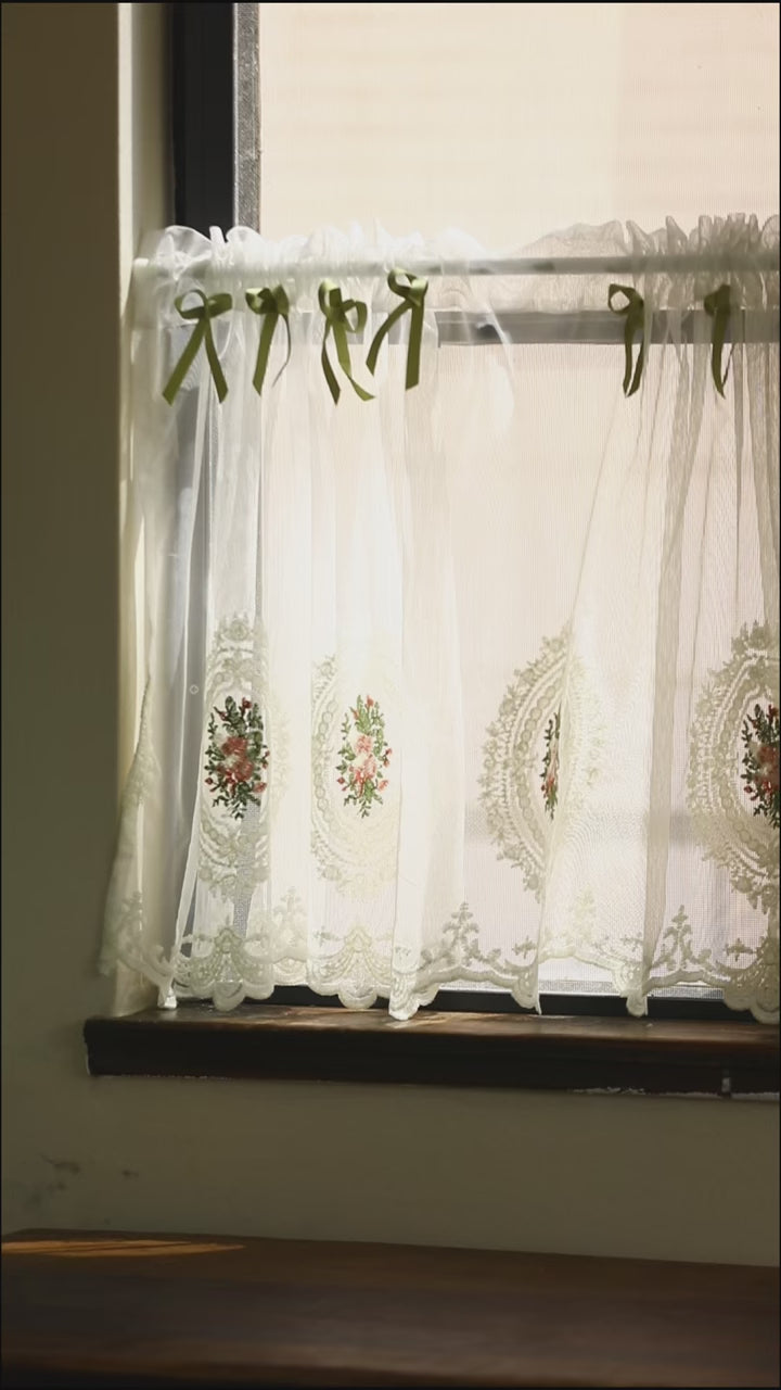 Bow&Lace Cabinet Curtain - Delicors
