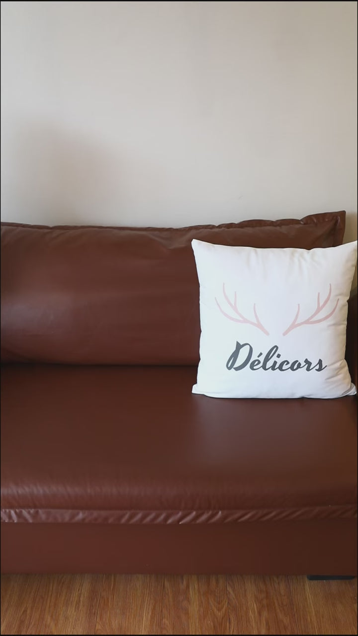 Classic Houndstooth Cushion RectangleBrown - Delicors